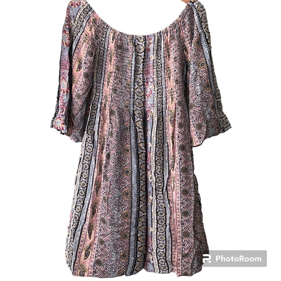 Rose & Grace multi colored print top XL - Picture 2 of 9